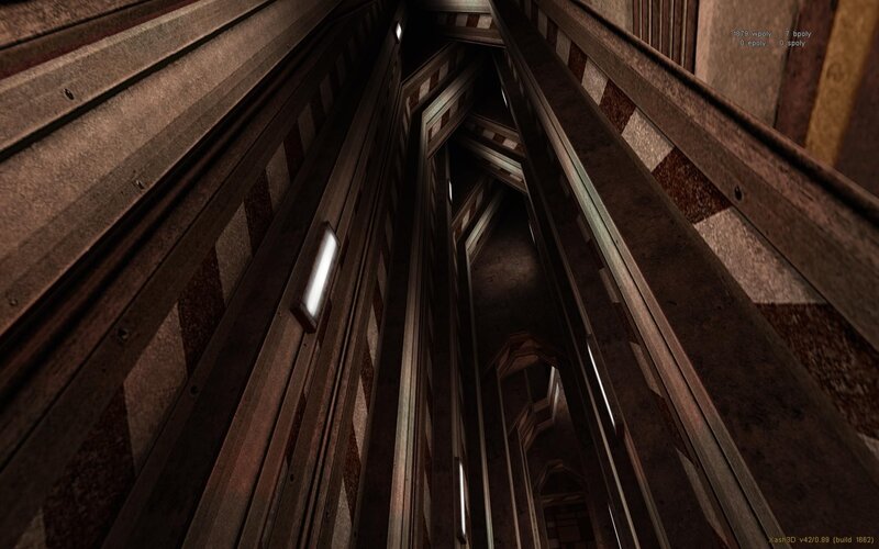 dark corridor in a game
