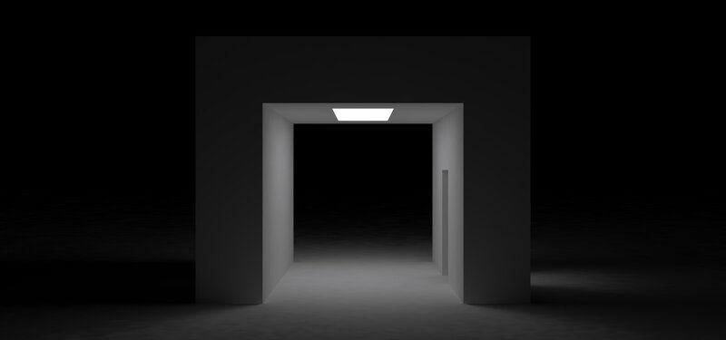 dark corridor with light
