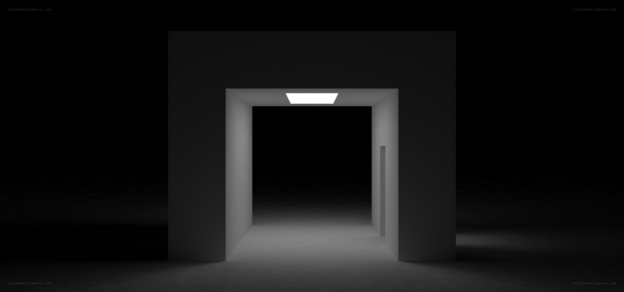 dark corridor with light