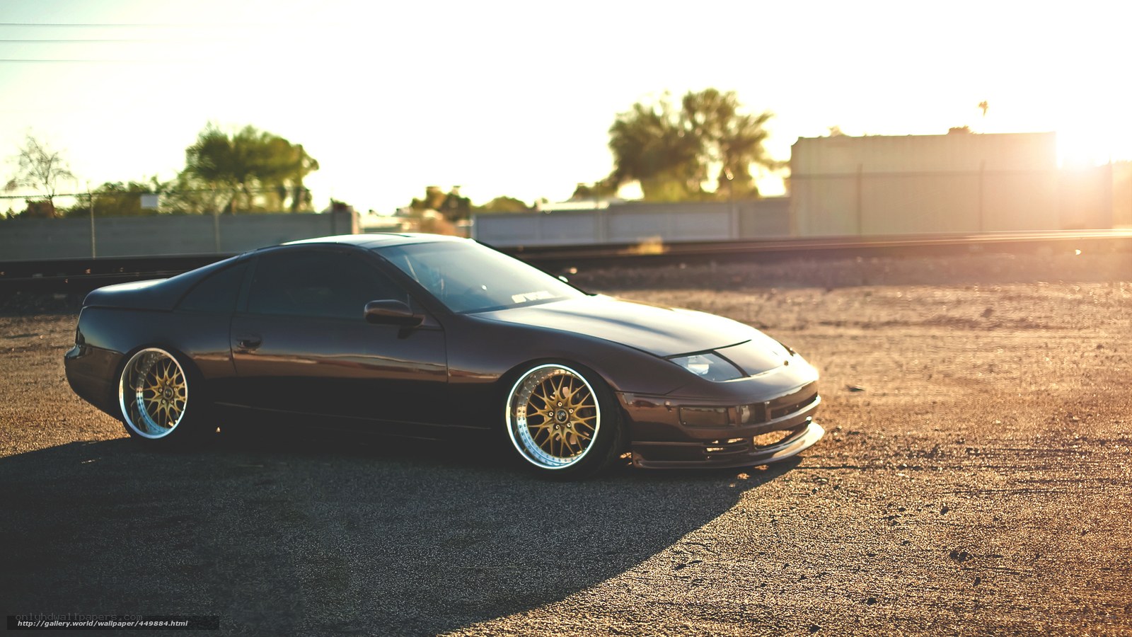 dark coupe at sunset