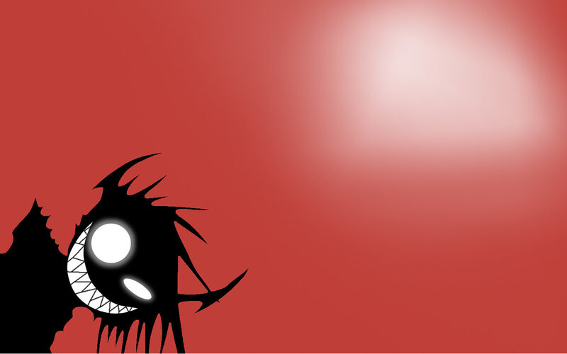 dark creature eye on red