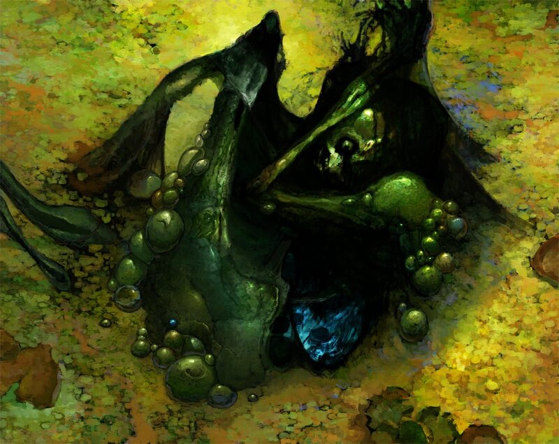 Dark creature in a cave