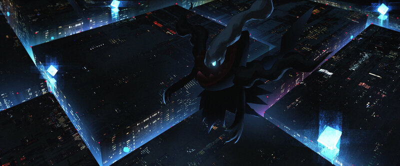 Dark Creature over City