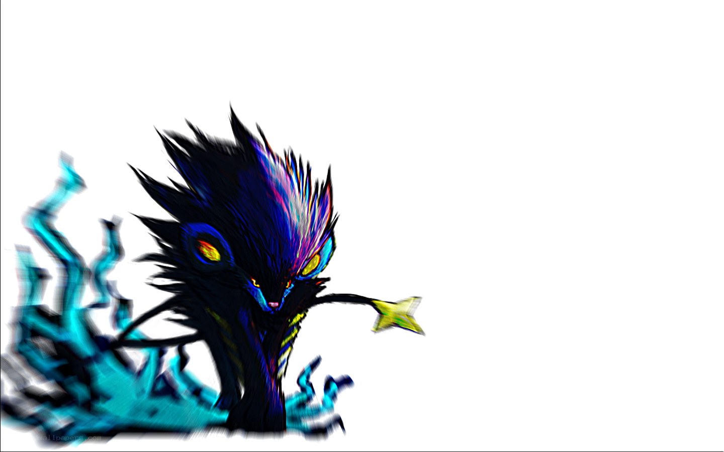 dark creature with glowing eyes