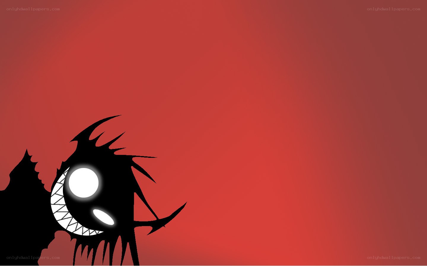 dark creature with glowing eyes
