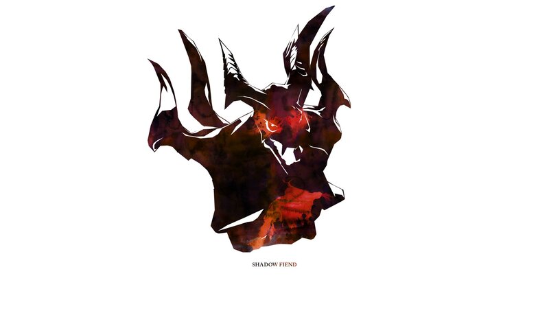 Dark Creature with Horns — Black