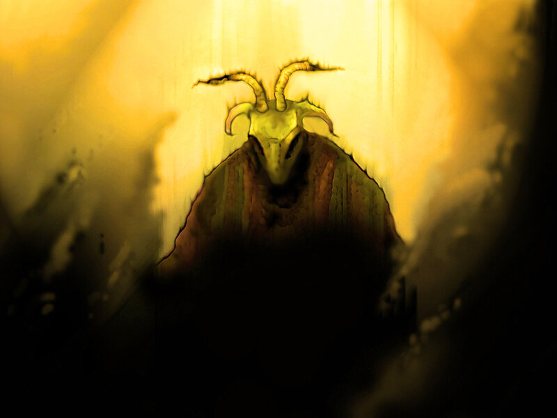 dark creature with horns