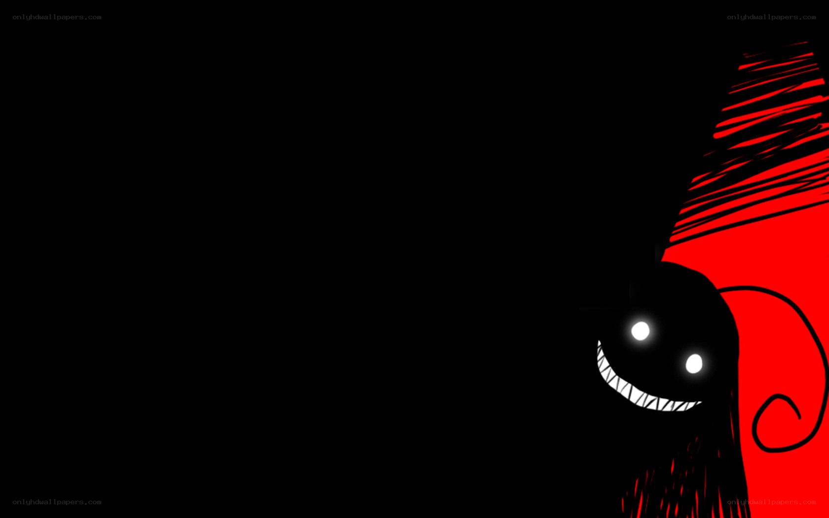 dark creature with red background