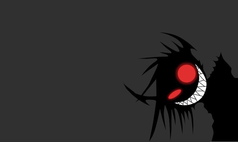 dark creature with red eyes