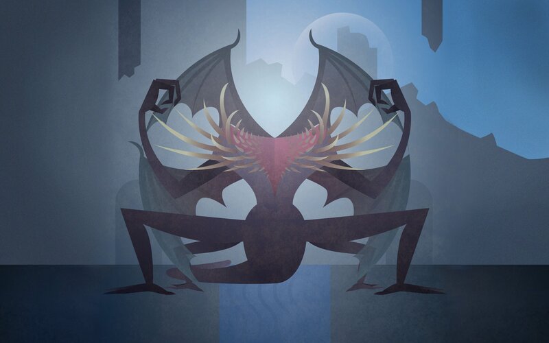 dark creature with wings