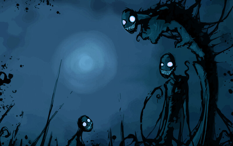 dark creatures in moonlight
