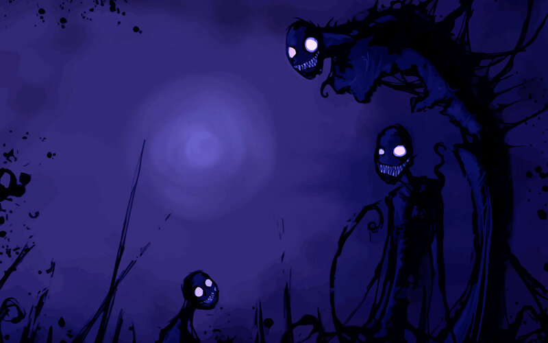dark creatures in moonlight