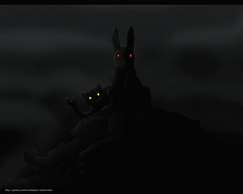 Dark creatures on a hill