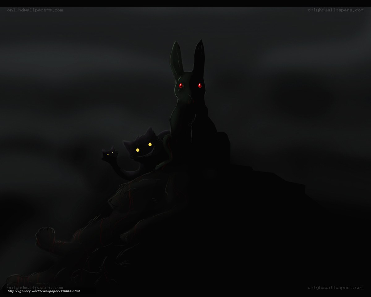 Dark creatures on a hill