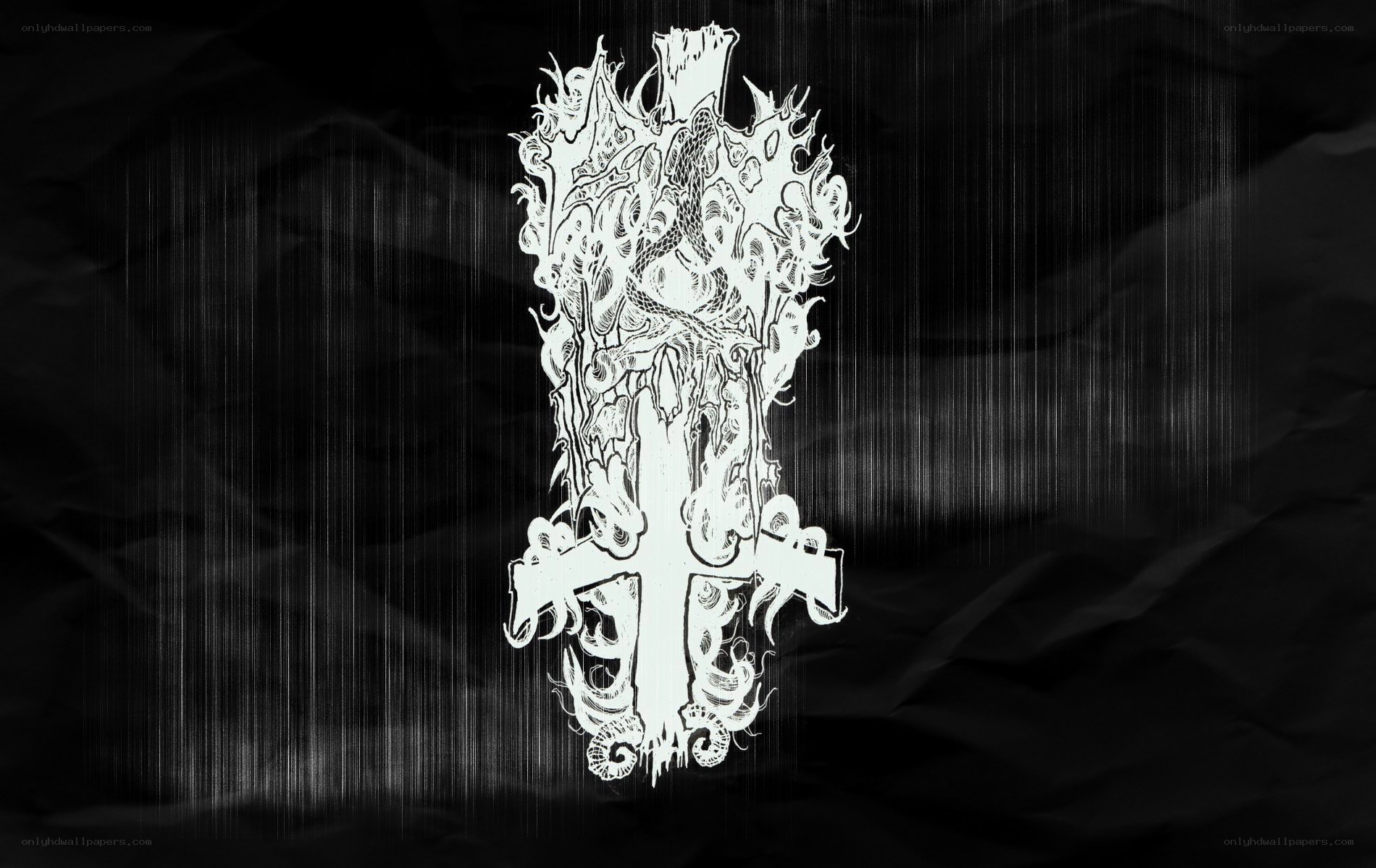 dark cross illustration