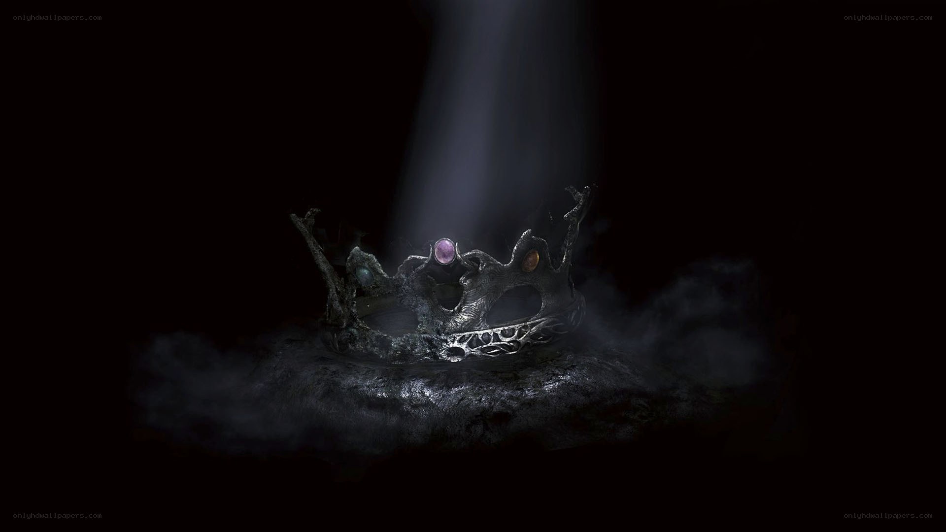dark crown in mist