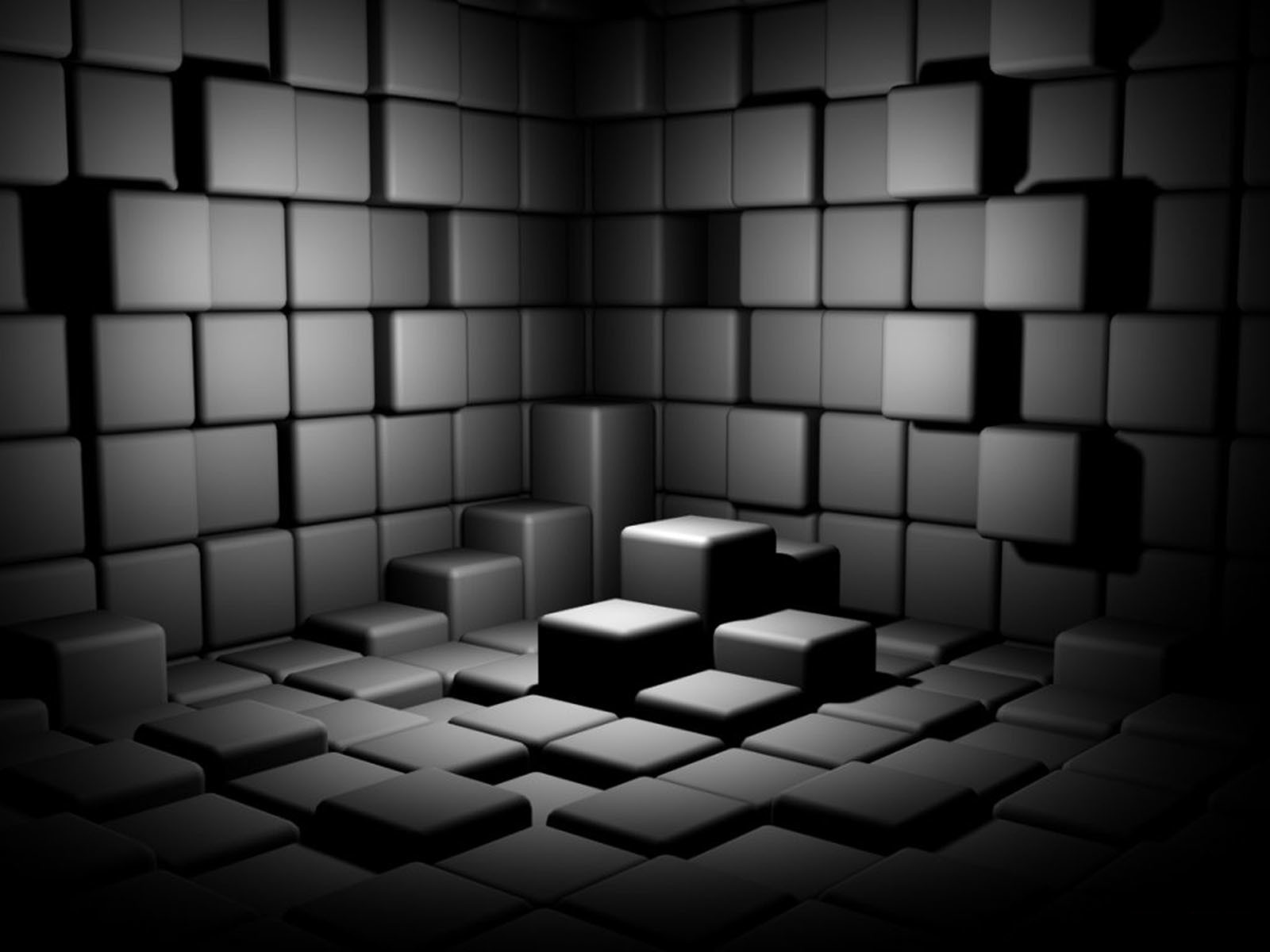 dark cube room