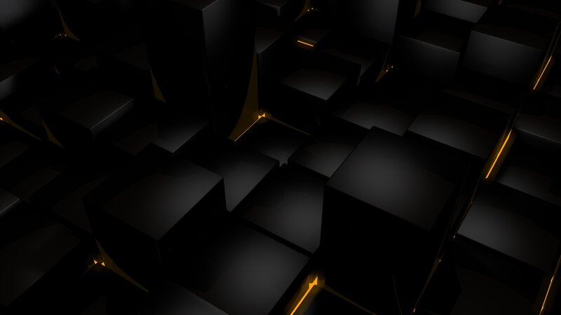 dark cubes with glowing edges