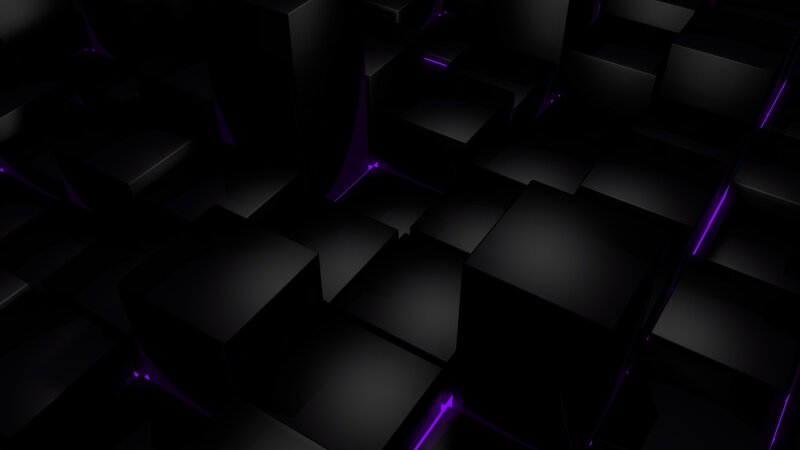 dark cubes with purple light