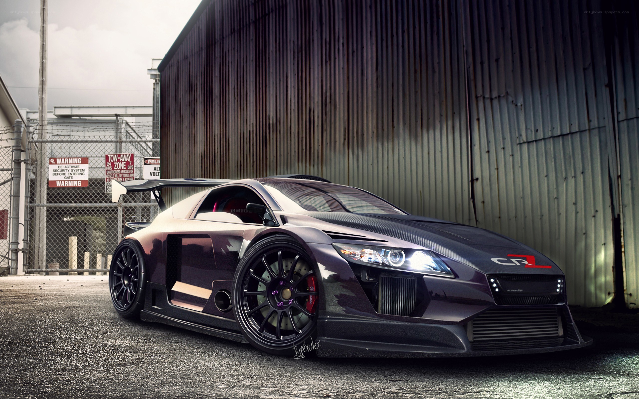 dark custom race car