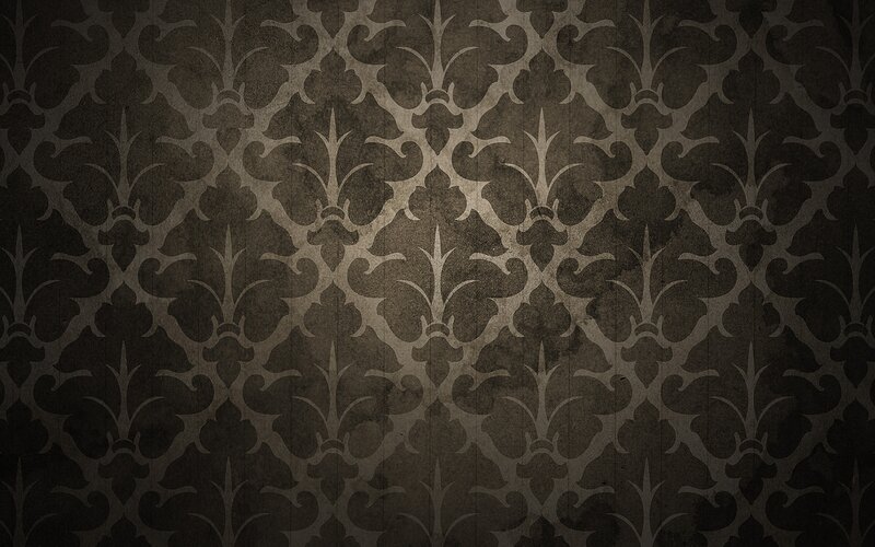 Dark Damask Pattern — Black, Digital Art