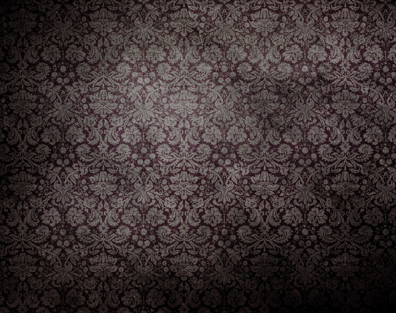 Dark Damask Wallpaper — Black
