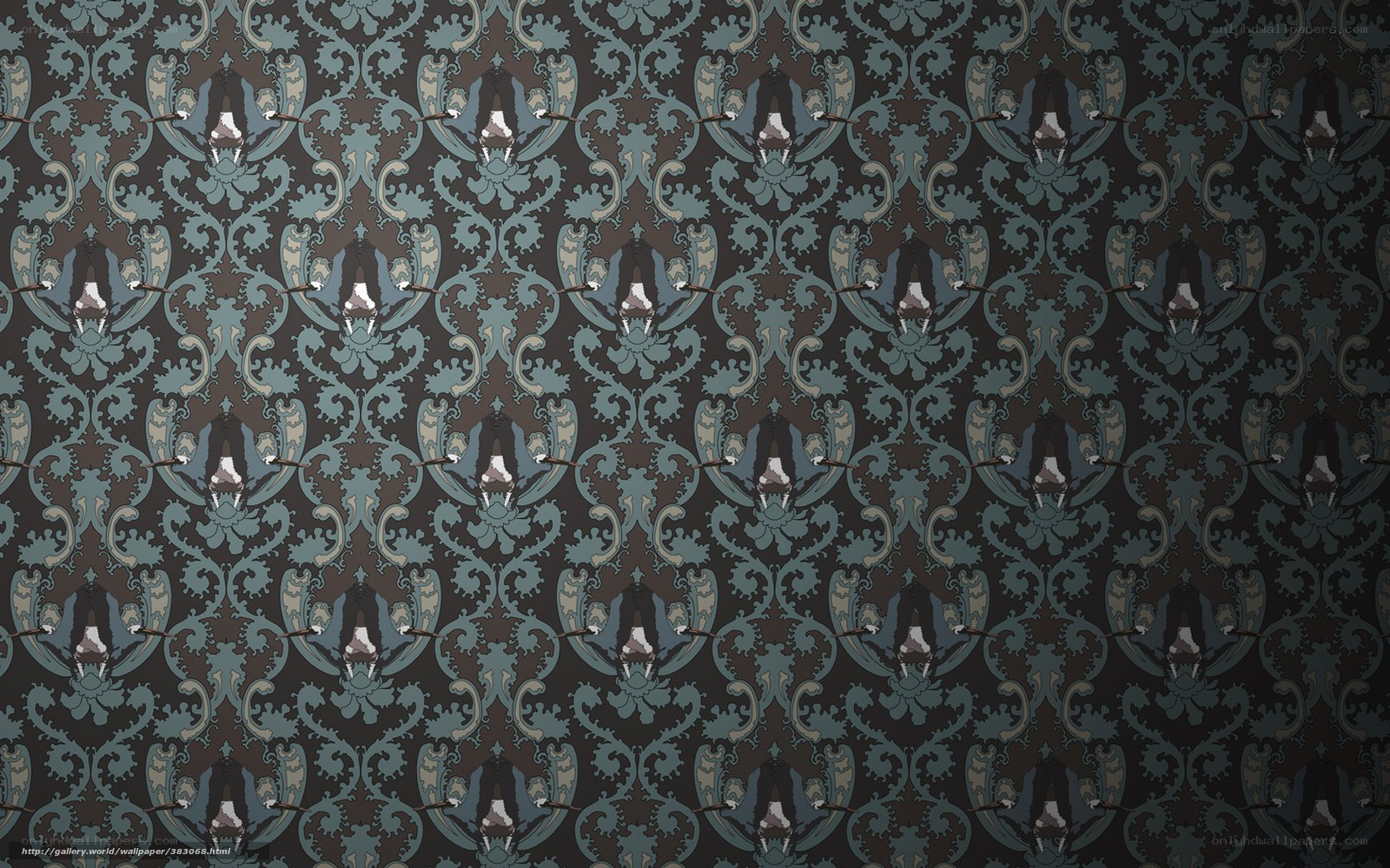 dark damask wallpaper pattern