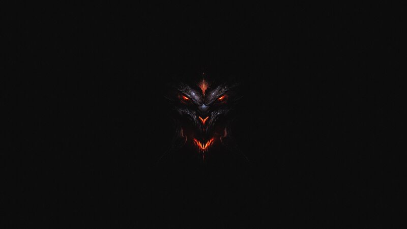 Dark Demonic Face — Black