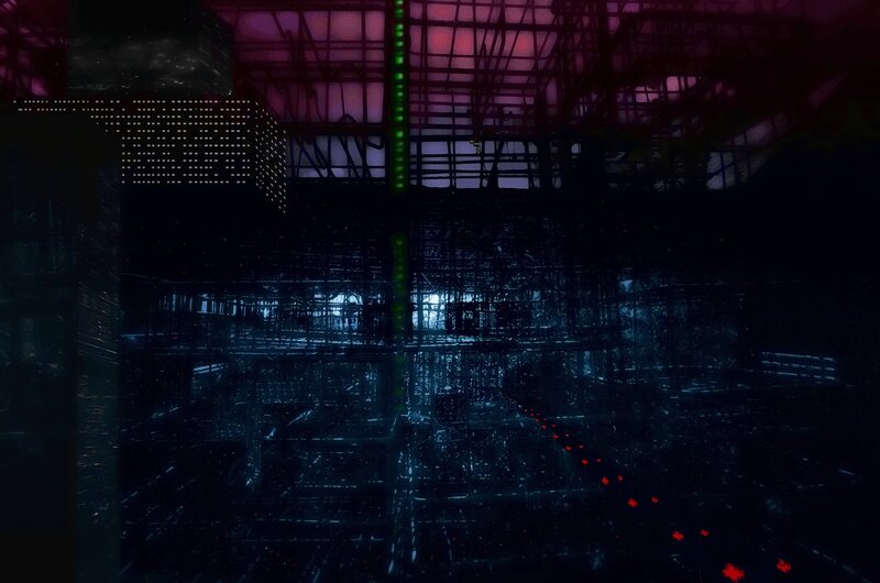 dark digital grid structure
