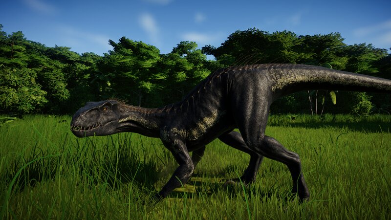 Dark Dinosaur in Grass
