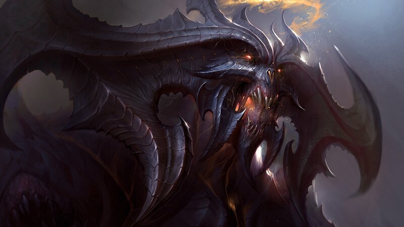 Dark Dragon Creature — Black