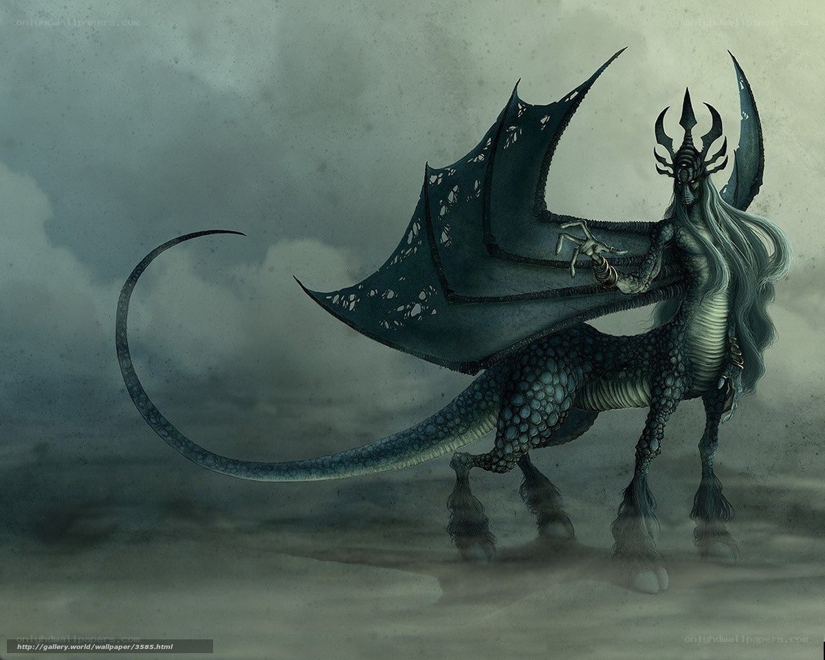 Dark dragon creature