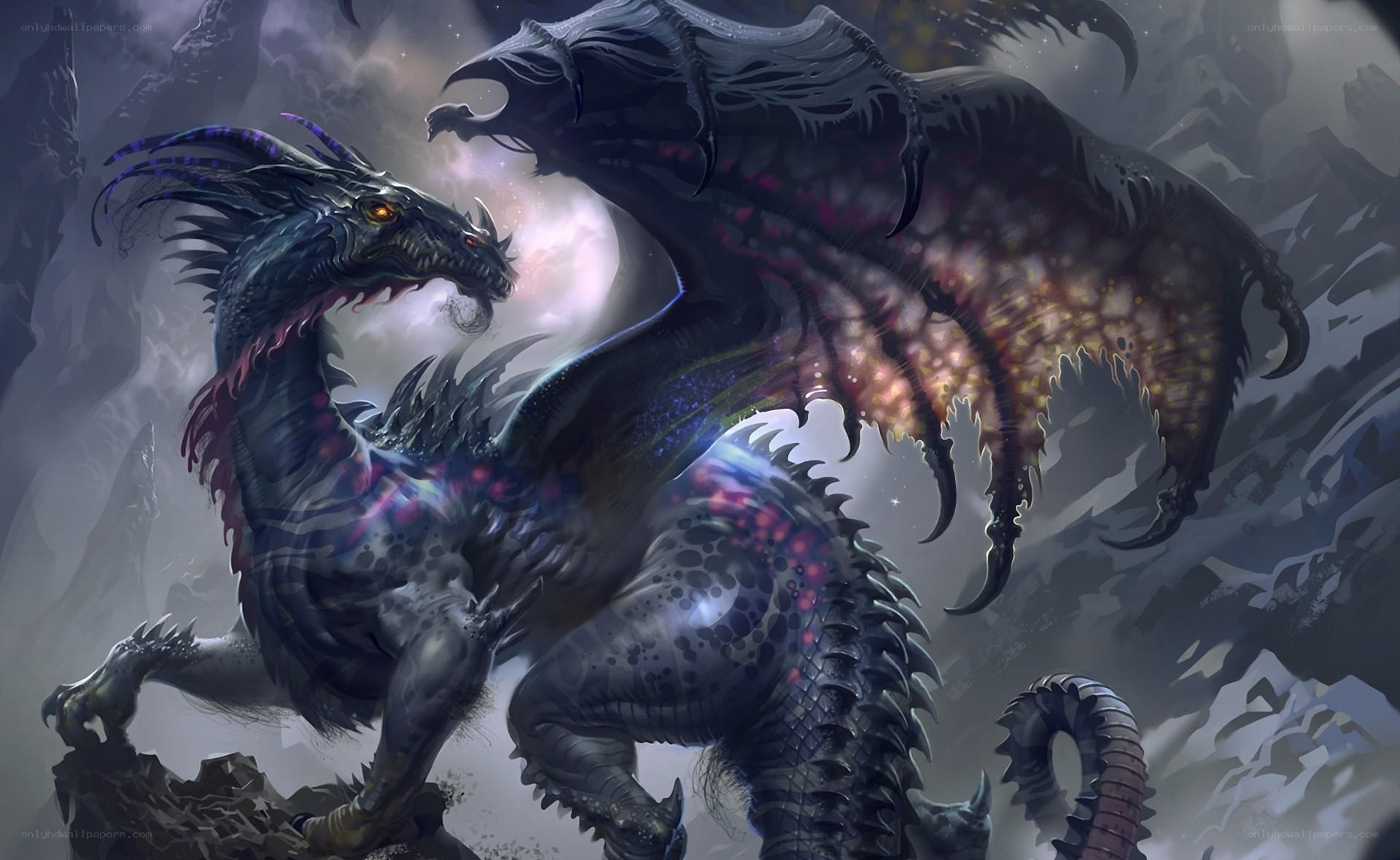 Dark dragons in a storm