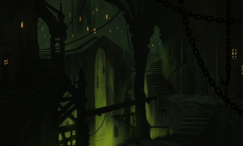 dark dungeon corridor