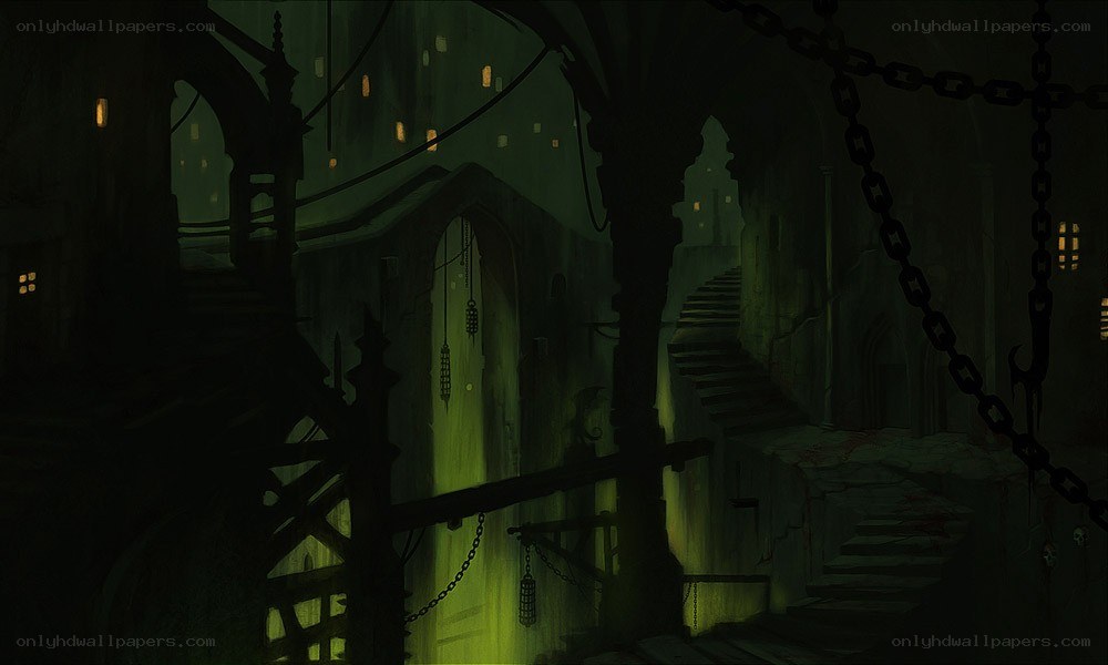 dark dungeon corridor