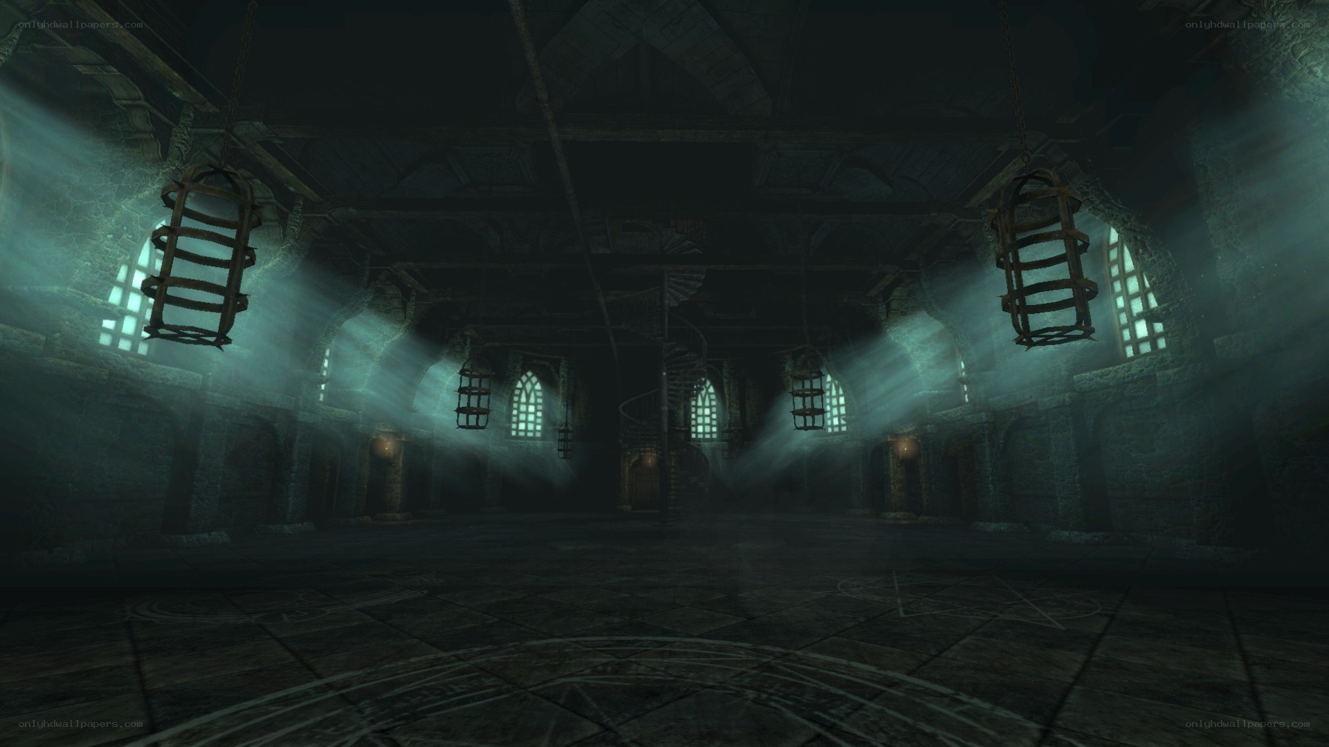 dark dungeon interior