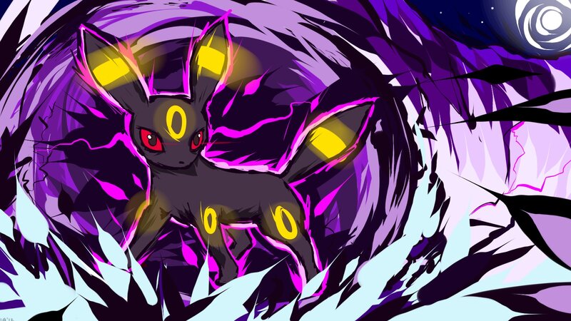 Dark Eevee Pokémon — Purple, Dramatic