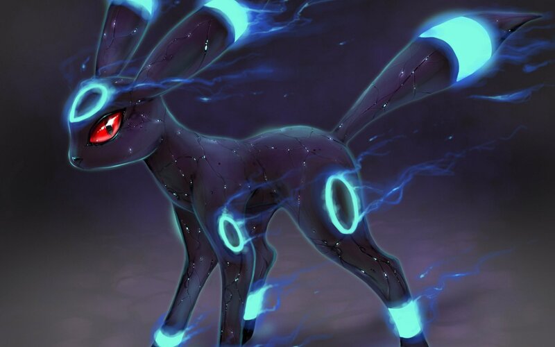 Dark Eevee with Glowing Rings — Purple