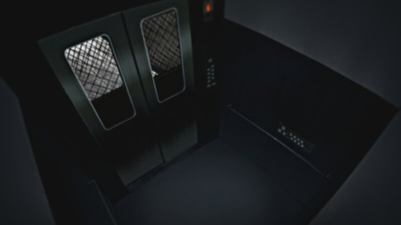 dark elevator interior