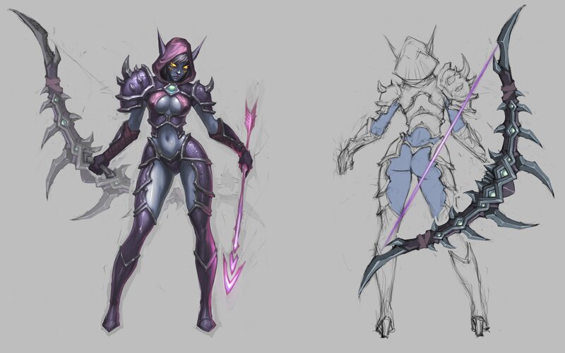 dark elf archer concept art