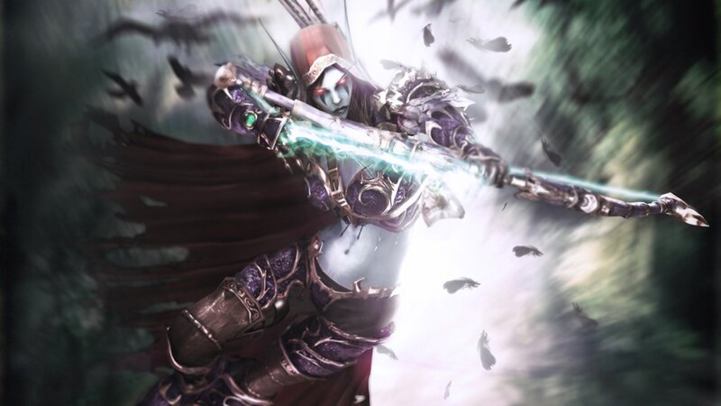 dark elf archer in battle