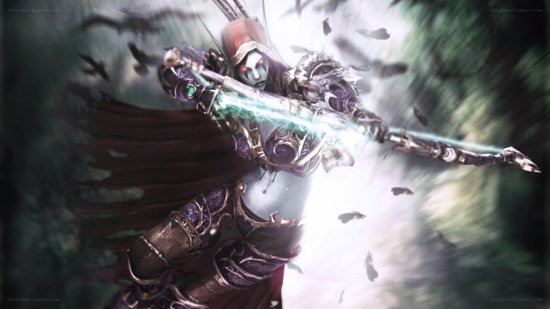 dark elf archer in battle