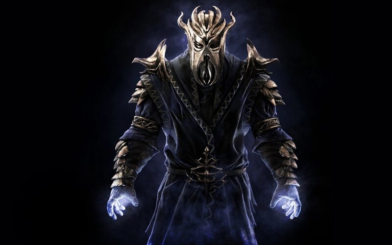dark elf mage in armor