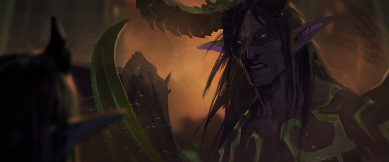 Dark Elf Warrior — Purple, Dramatic