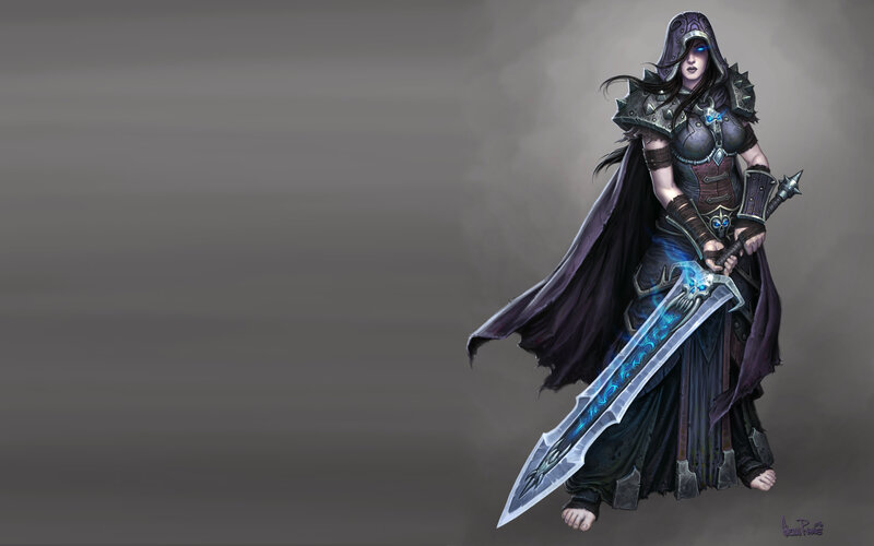dark elf warrior with sword