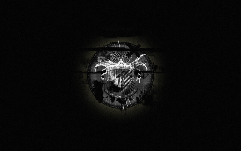 dark emblem with crest