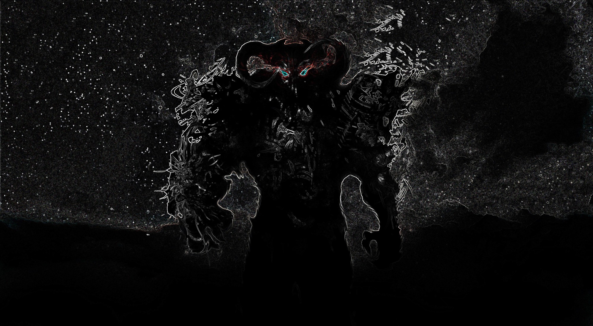 dark entity in starry void