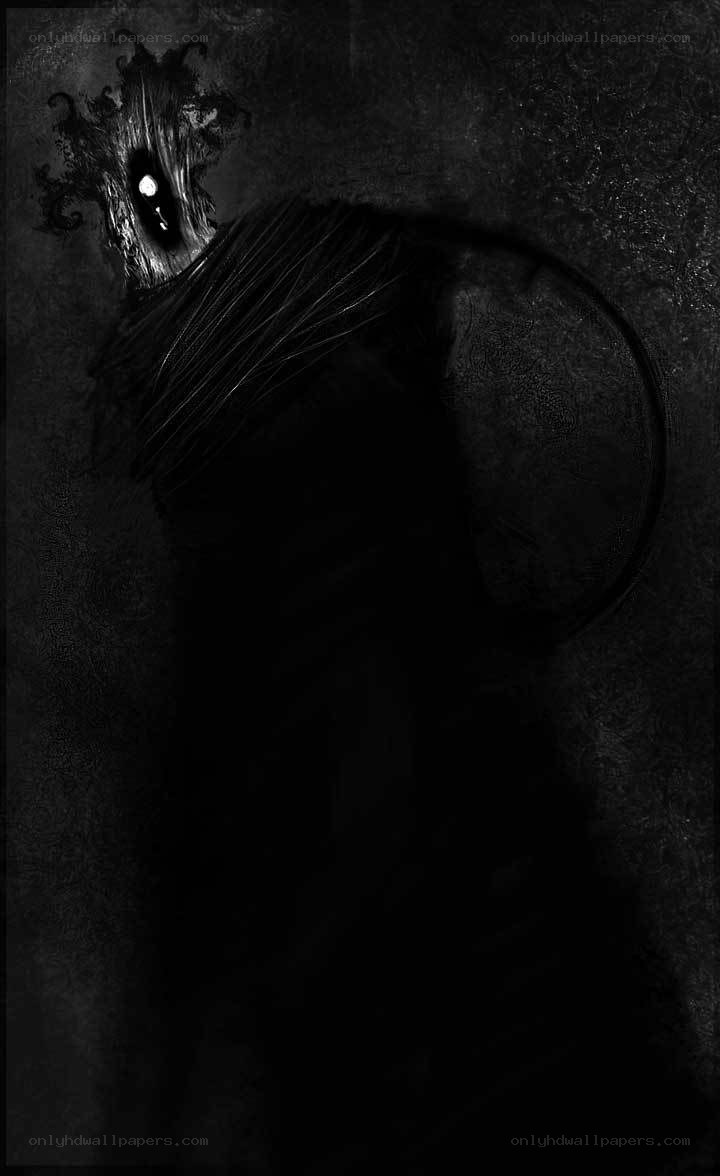 dark entity with glowing eye