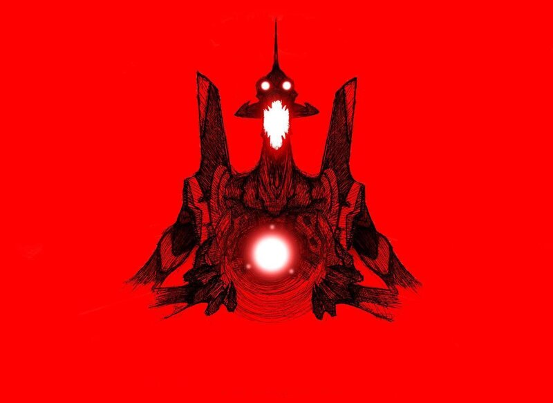 dark entity with glowing eyes