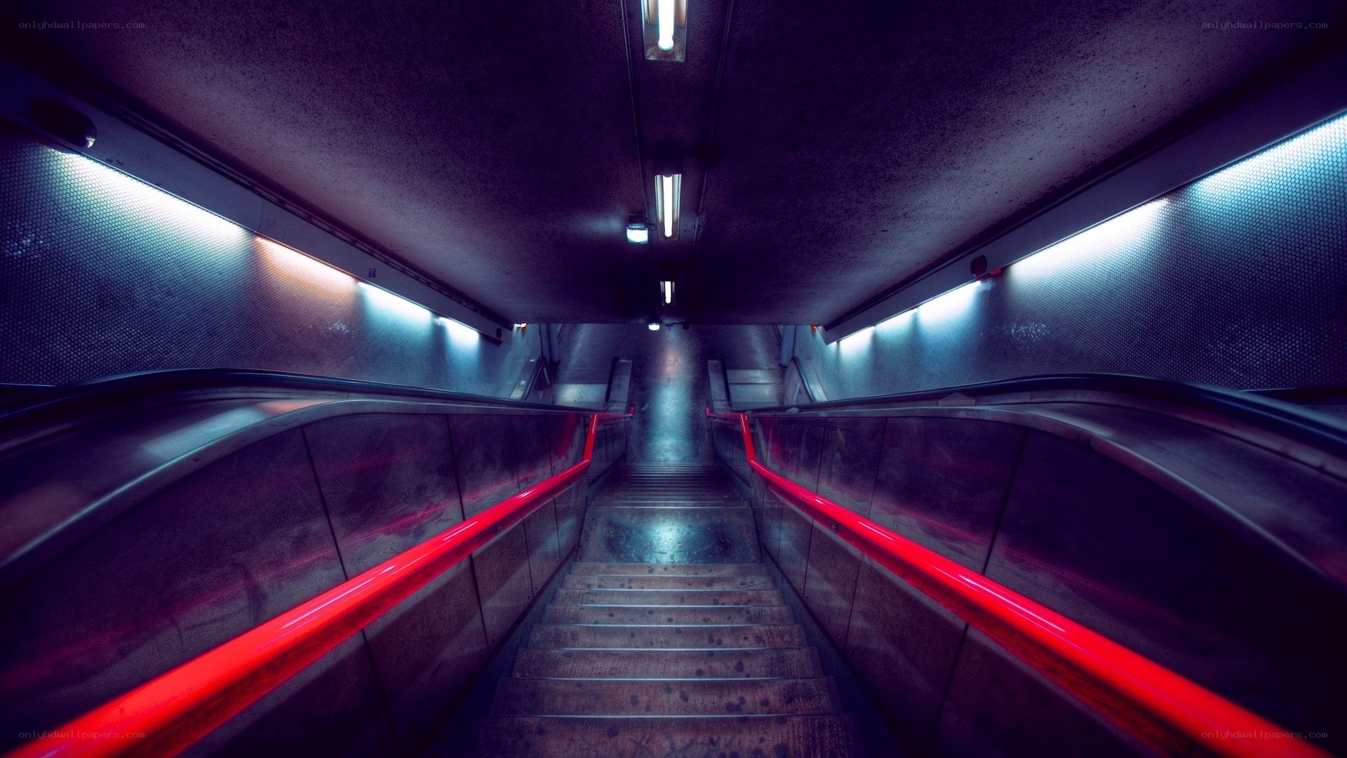 dark escalator tunnel